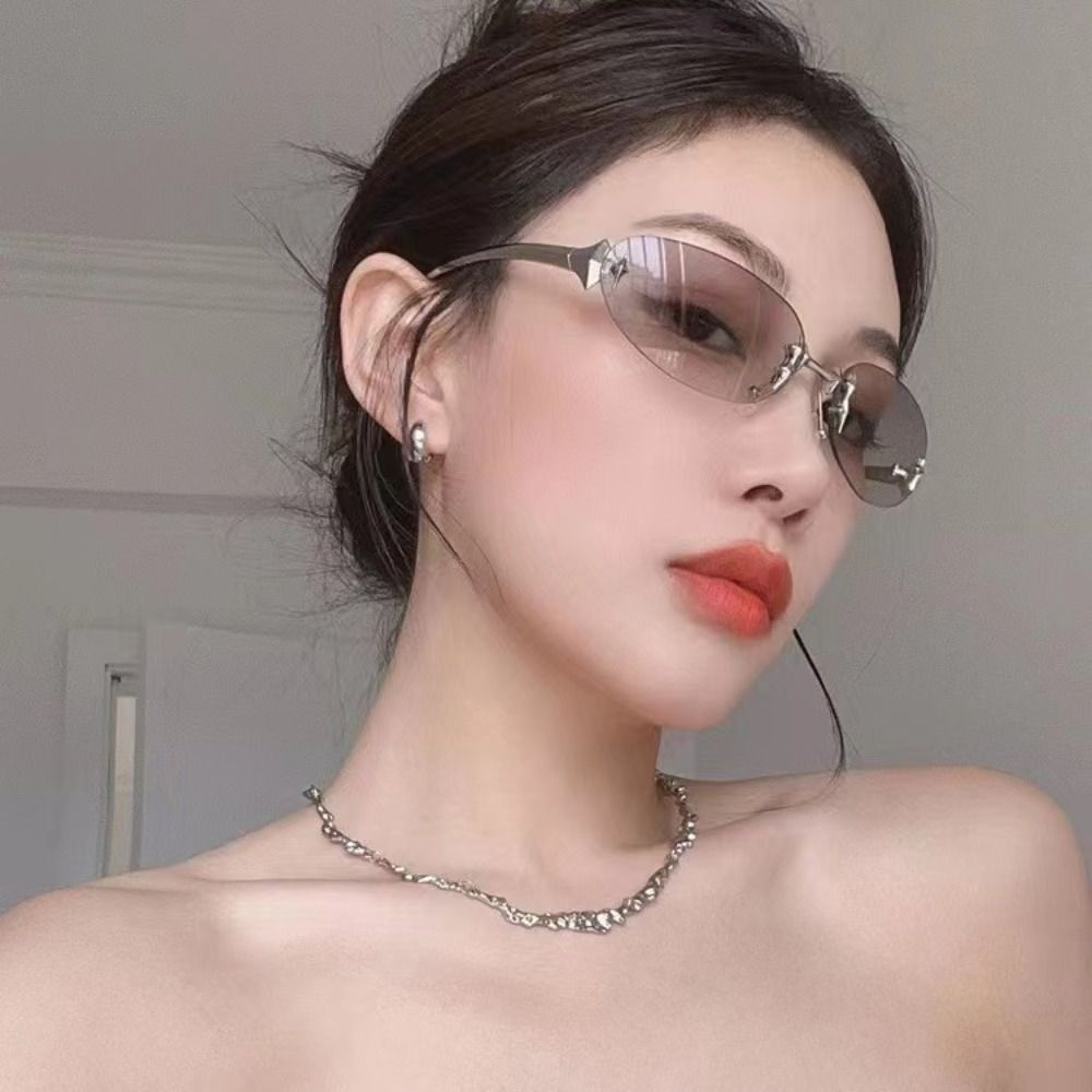 Vintage Fashion Y2K - Y2K Style Frameless Sunglasses UV Protection