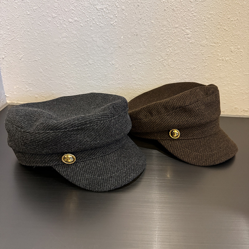 Vintage Fashion Hats - Women's Wool Vintage Newsboy Beret Hat