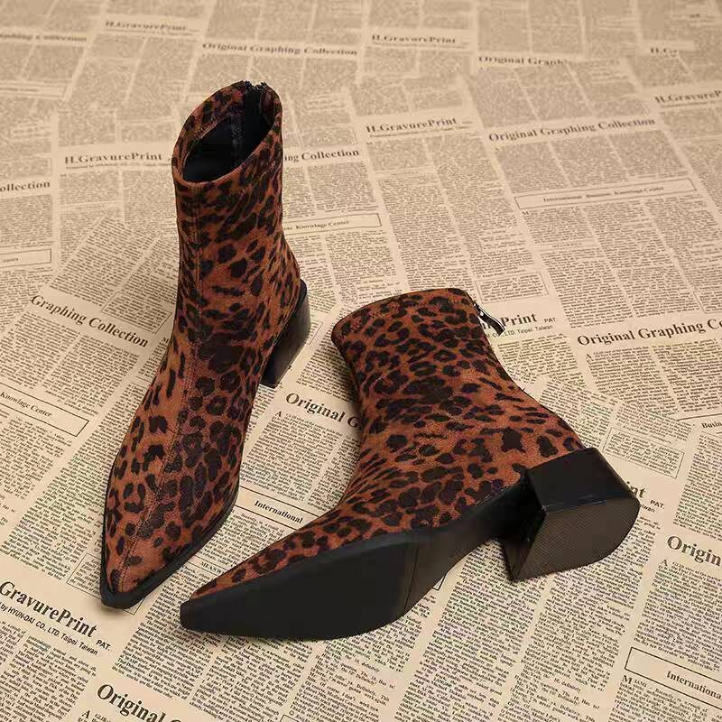 Vintage Fashion Aesthetic - New Low Heel Women Mordern Ankle