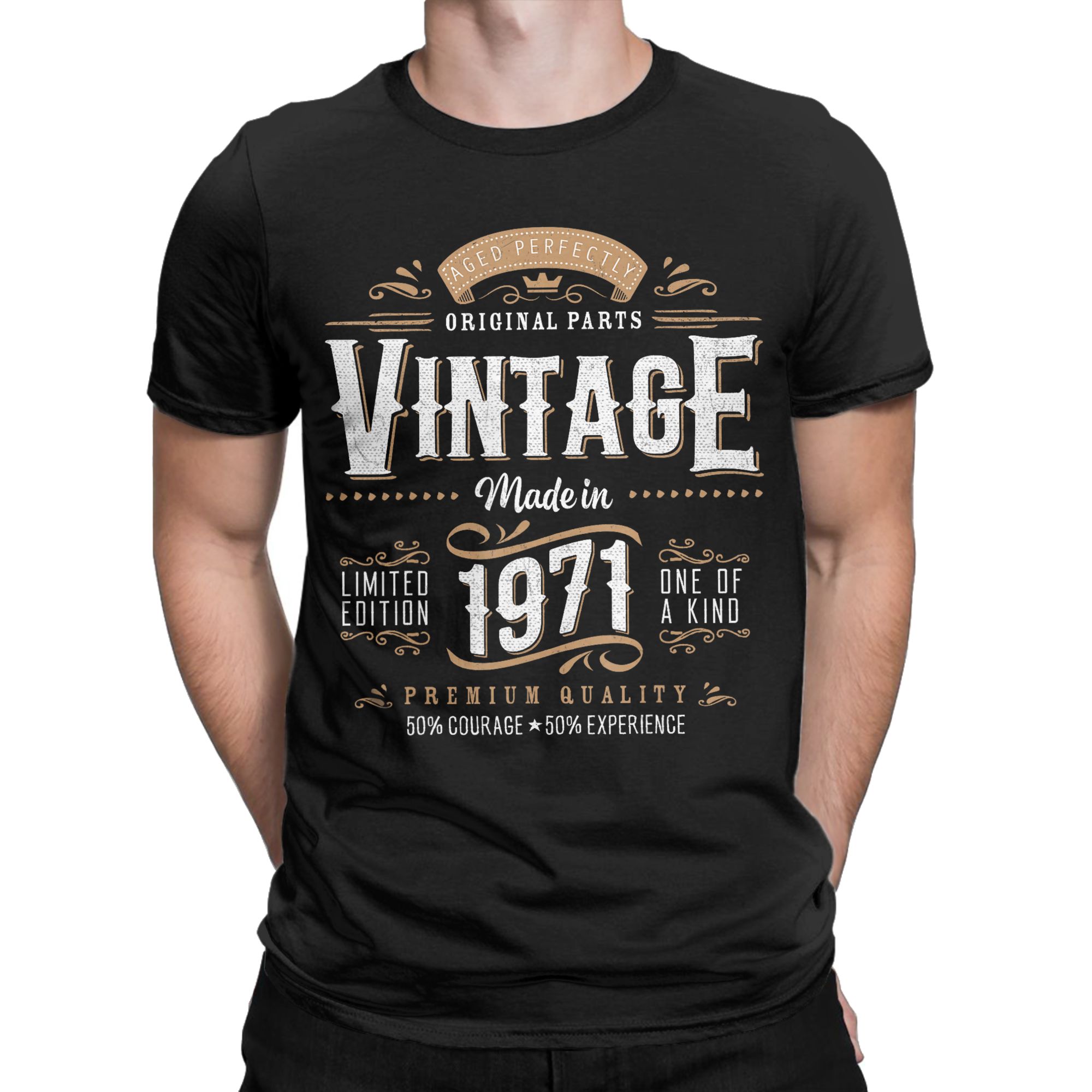 Vintage Fashion Labels - Men Women's Vintage 1971 Label 55th