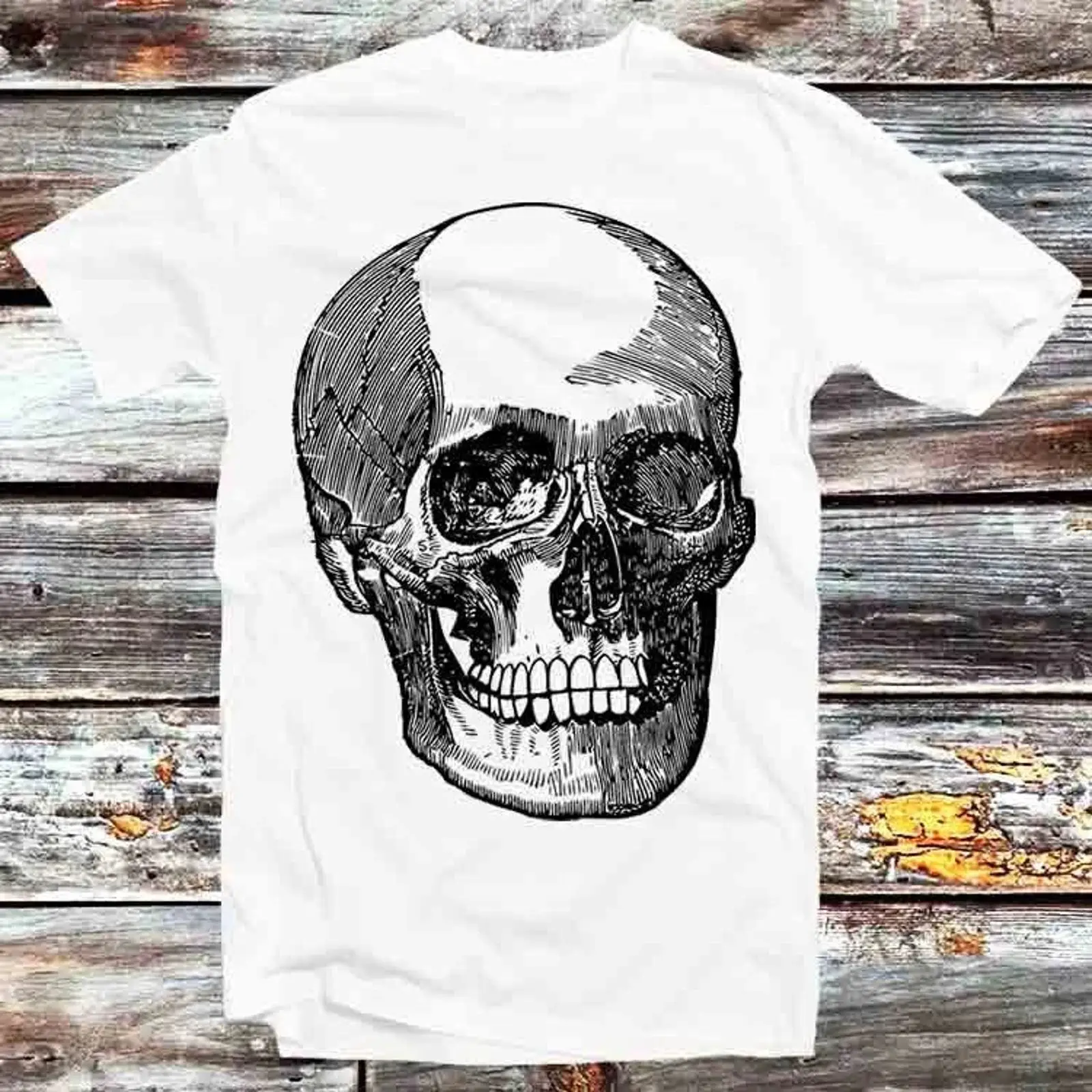 Vintage Fashion Sketches - Spooky Skull Space Skin Horror Sci