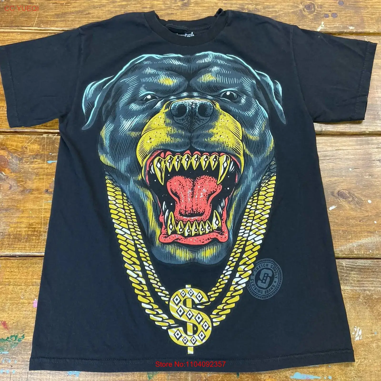 Vintage Fashion Sketches - Y2K Rottweiler Dog Sketch Supply T
