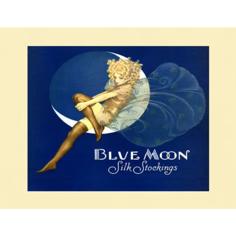 Vintage Fashion Prints For Wall - BLUE MOON Fairy Stockings Fashion Vintage