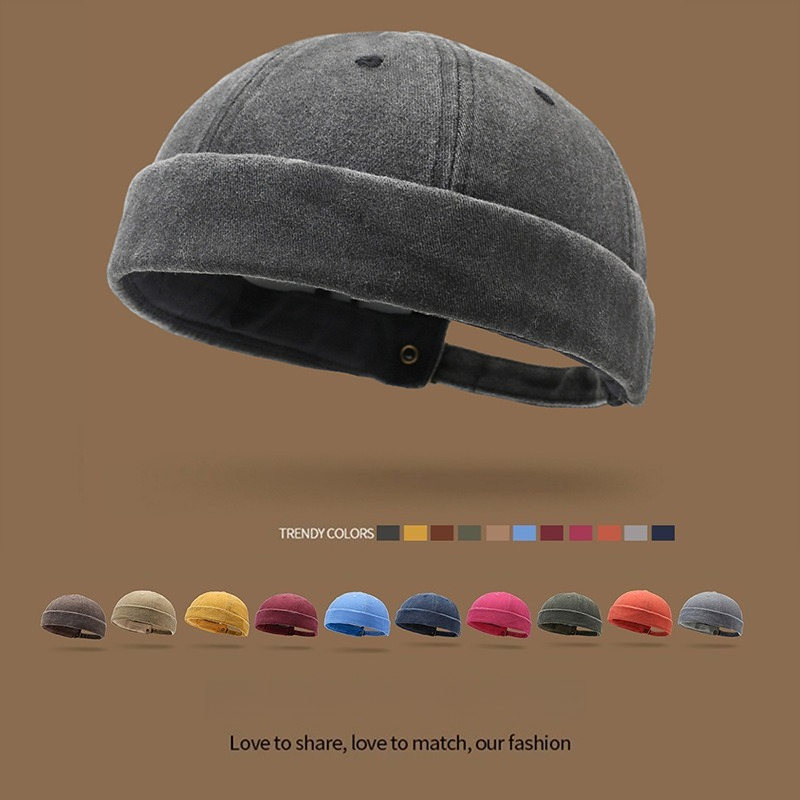 Vintage Fashion Hats - Vintage Brimless Skull Cap Retro Soft