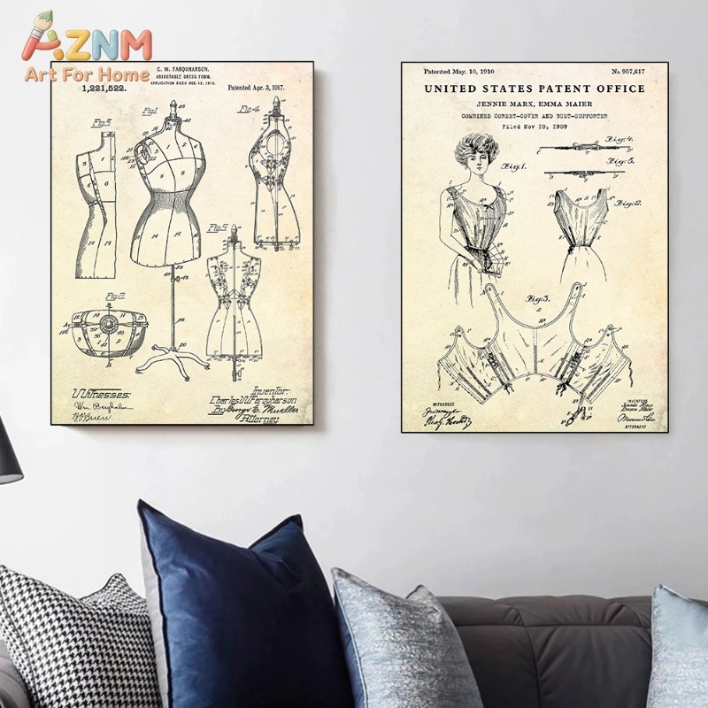 AZNM Vintage Fashion Patent Ca - Vintage Fashion Sketches recension och pris