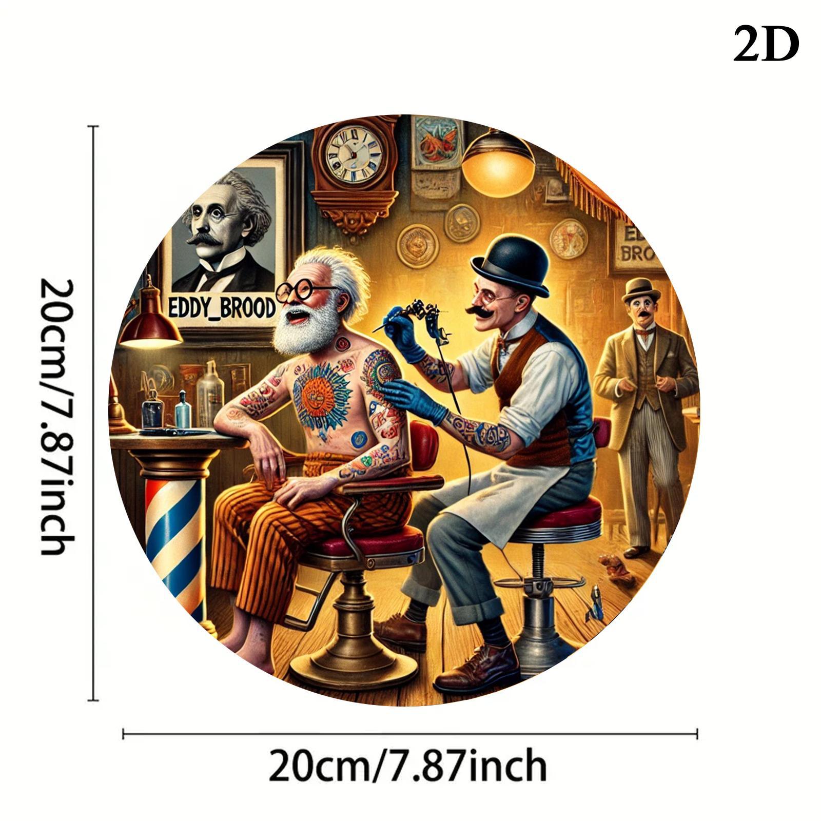 Vintage Tattoo Barber Shop Ill - Vintage Fashion Illustration recension och pris
