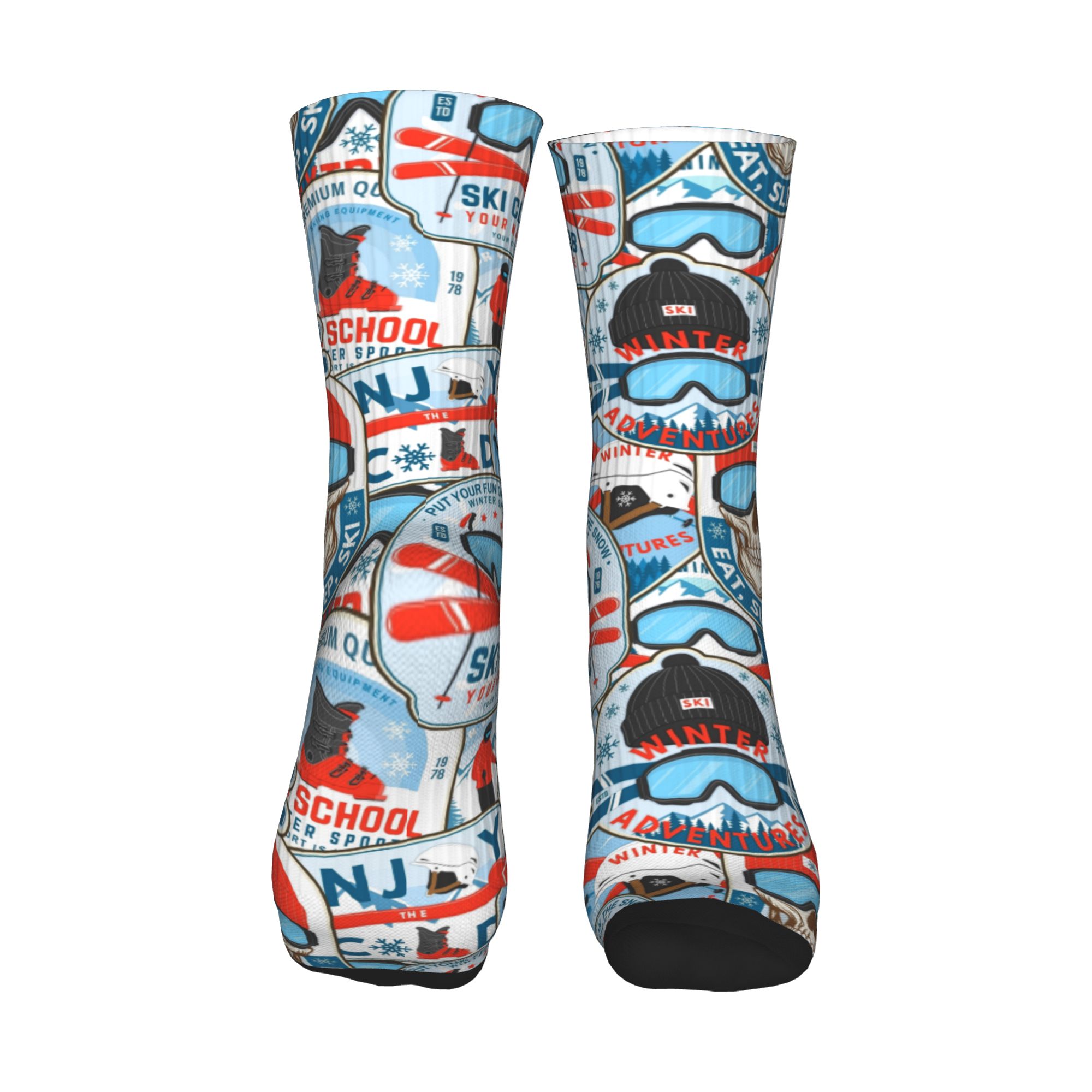 Vintage Red Blue Ski Club Seam - Vintage Fashion Women Dresses recension och pris
