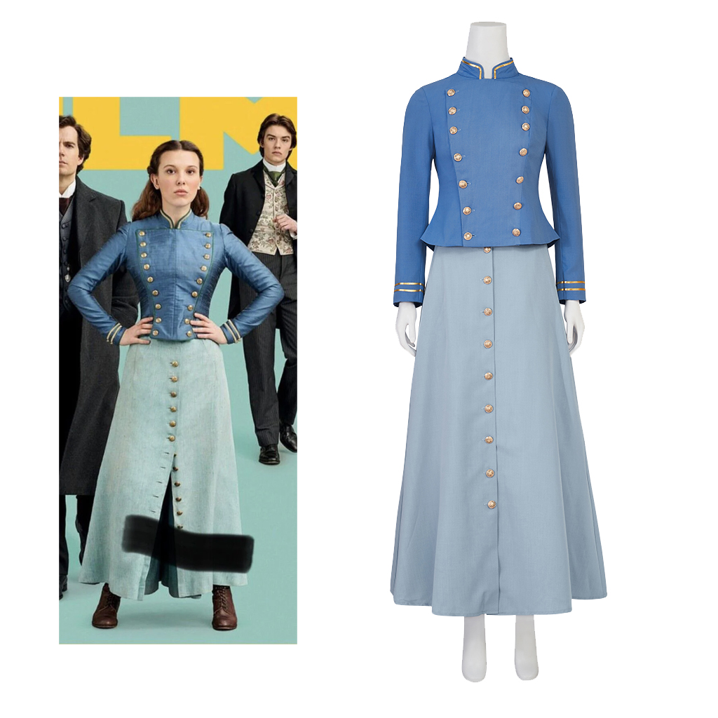 Movie Cosplay Enola Holmes 2 C - Vintage Fashion Dresses recension och pris
