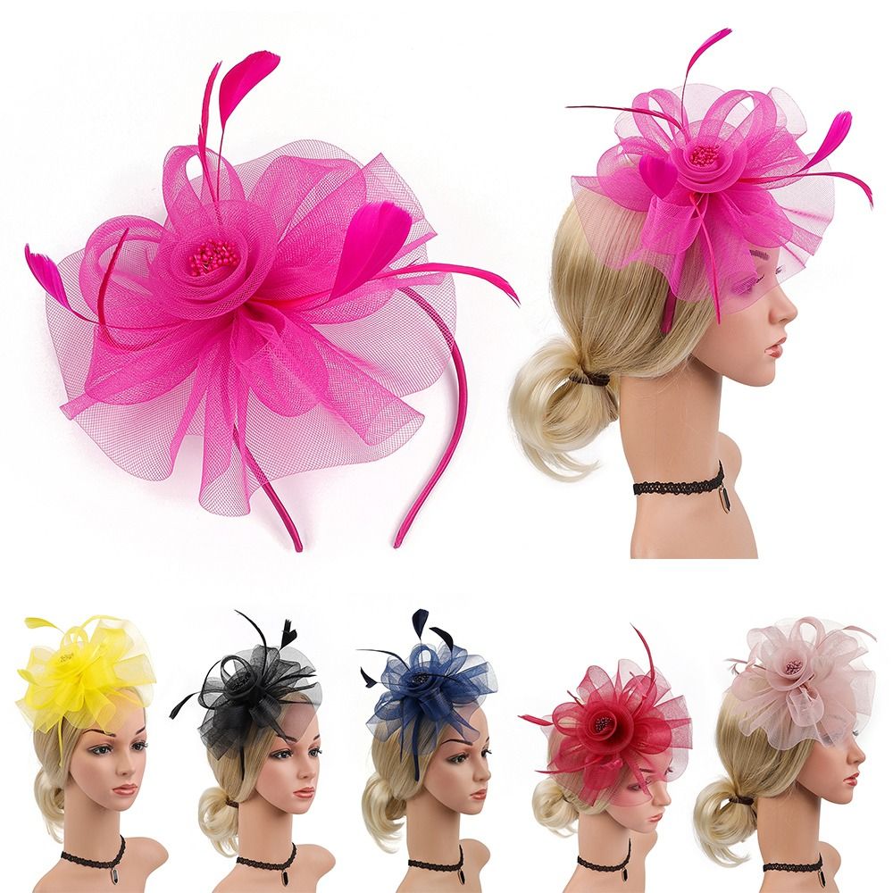 Feathers Ribbon Fascinator Hat - Vintage Fashion Hats recension och pris