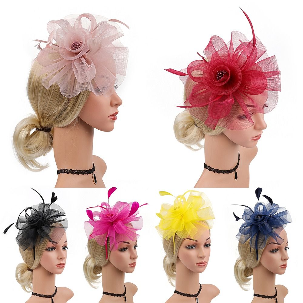 Feathers Ribbon Fascinator Hat - Vintage Fashion Hats recension och pris