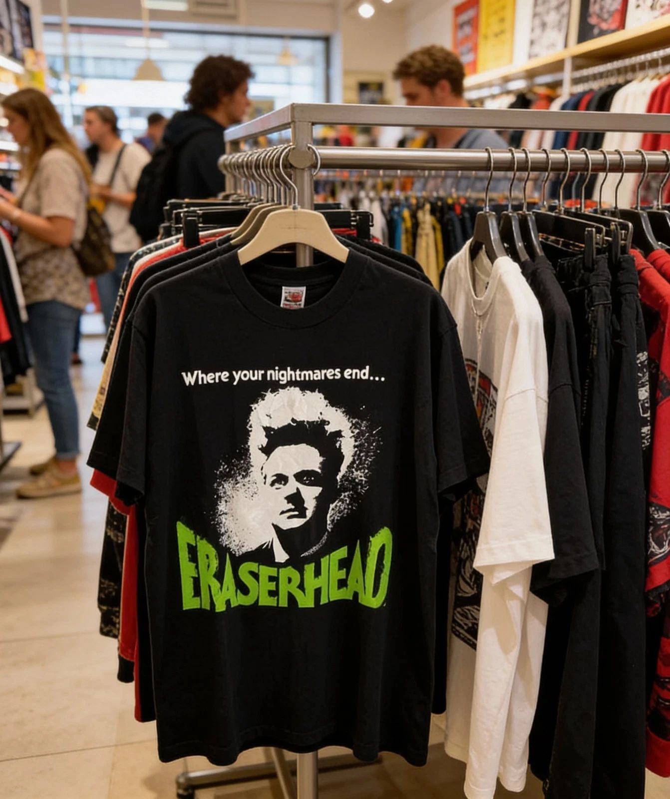 Horror Movie Themed Print T-sh - Vintage Fashion Tv recension och pris