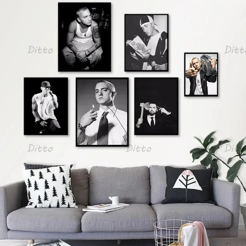 Hip Hop Rapper Singer Eminem V - Vintage Fashion Prints For Wall recension och pris