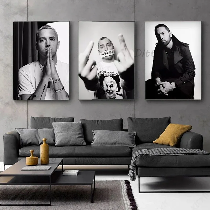 Hip Hop Rapper Singer Eminem V - Vintage Fashion Prints For Wall recension och pris