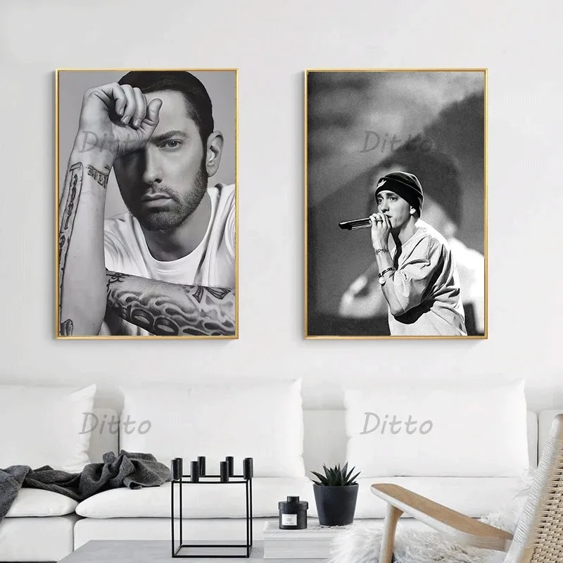Hip Hop Rapper Singer Eminem V - Vintage Fashion Prints For Wall recension och pris