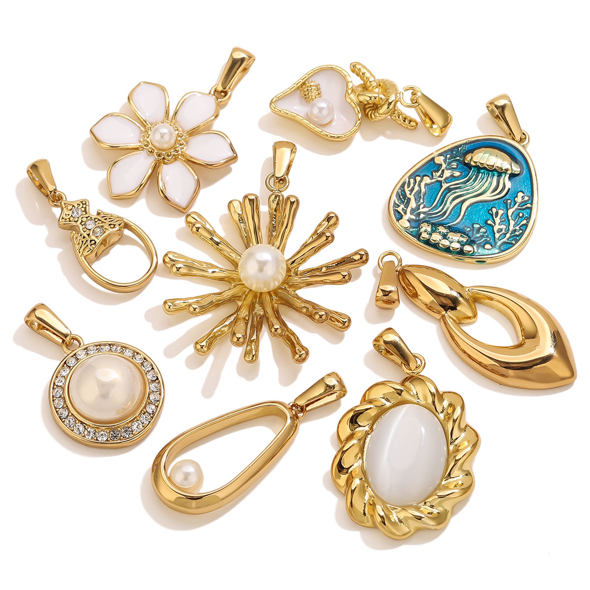 1Pcs 18K Gold Plated Stainless - Vintage Urban Fashion recension och pris