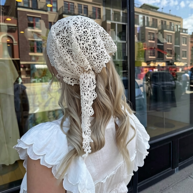 Crochet Lace Triangle Scarf Vi - Vintage Fashion Looks recension och pris