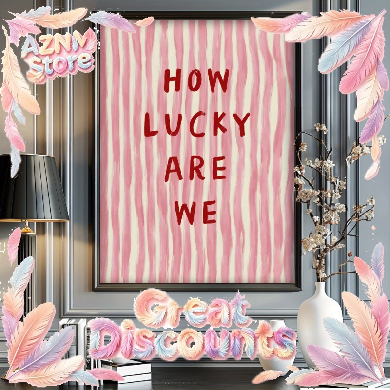 2026 How Lucky We Are Canvas P - Vintage Fashion Prints For Wall recension och pris