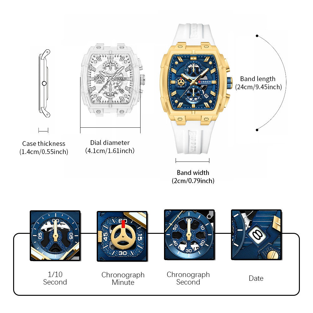 CURREN Luxury Vintage Watch fo - Vintage Fashion Aesthetic recension och pris