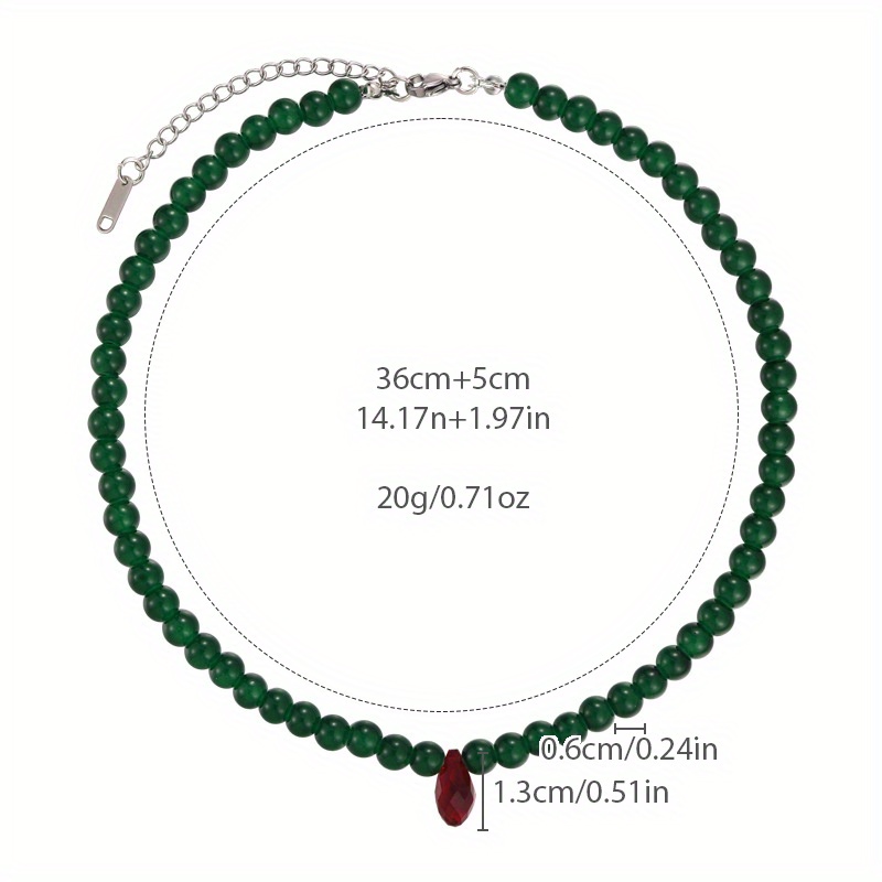 Vintage Green Beaded Necklace  - Vintage Fashion Looks recension och pris