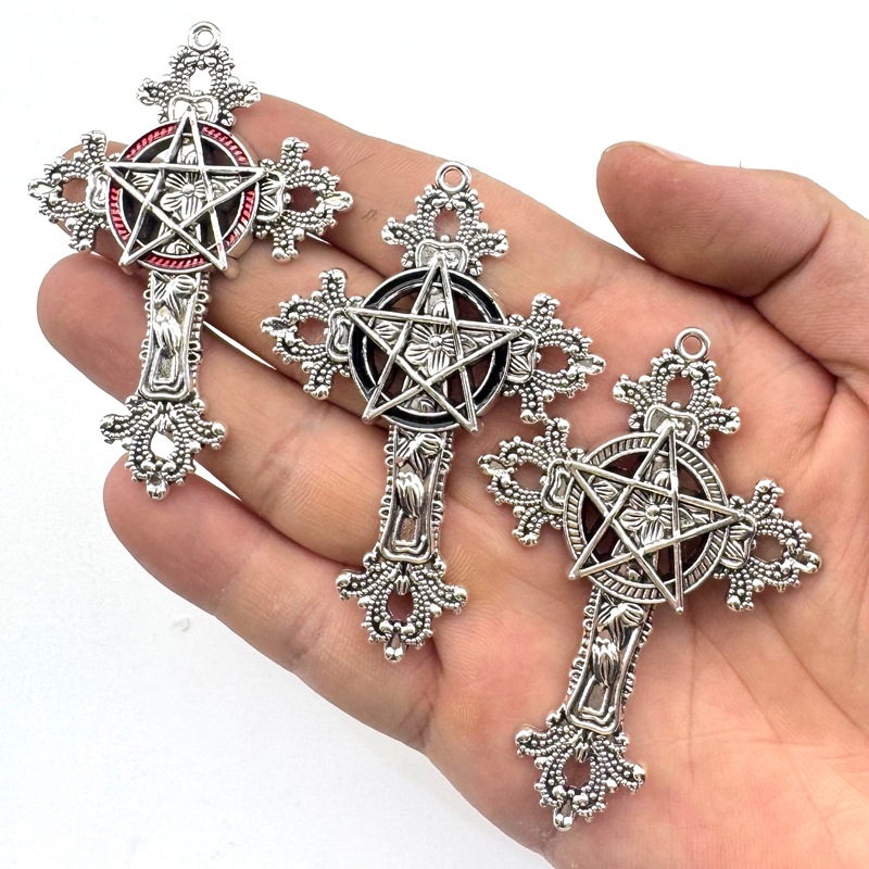 2pcs 30x15mm Gothic Big Cross  - Vintage Urban Fashion recension och pris
