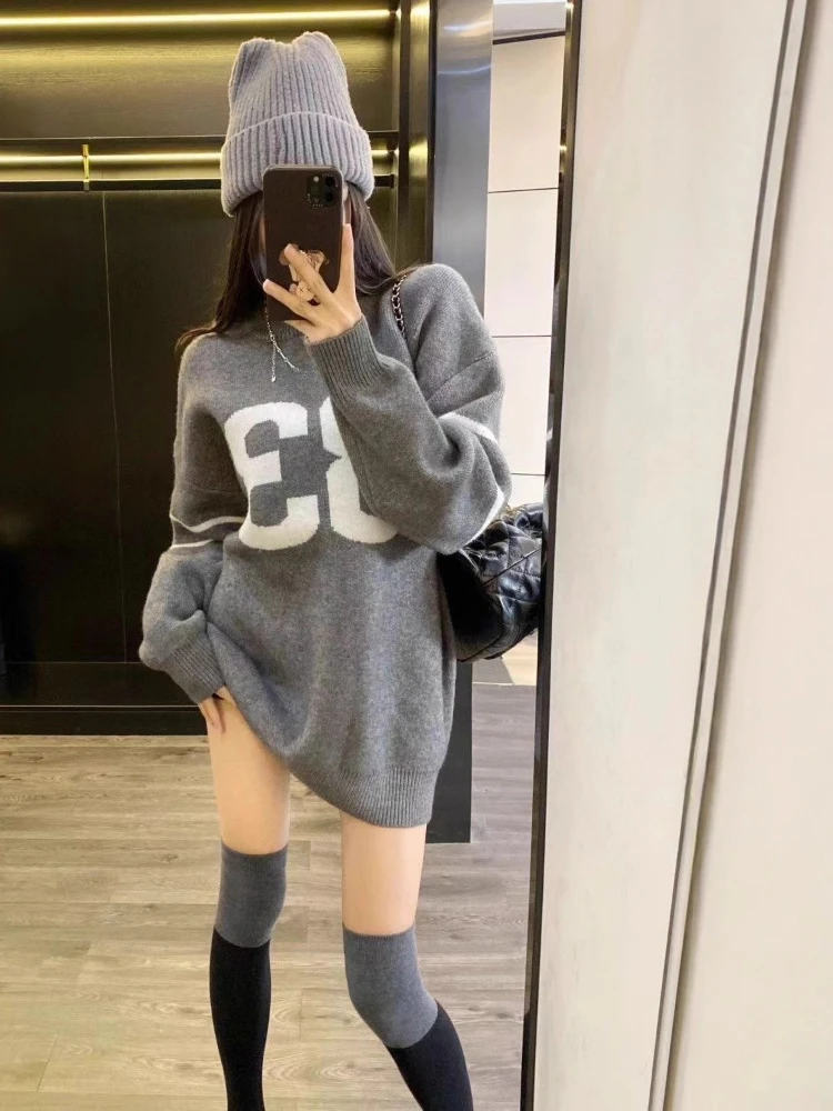 Y2K Vintage Knitted Sweater Wo - Vintage Fashion Y2K recension och pris