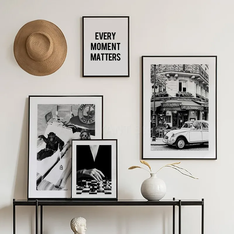 Black and White Vintage Wall A - Vintage Fashion Prints For Wall recension och pris