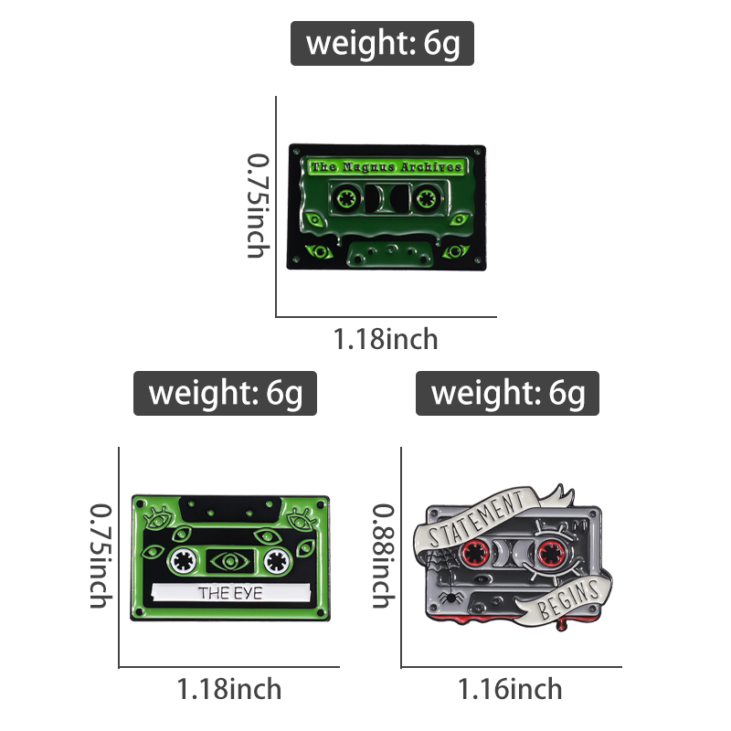 90s Retro Cassettes Enamel Pin - Vintage Fashion Archive recension och pris
