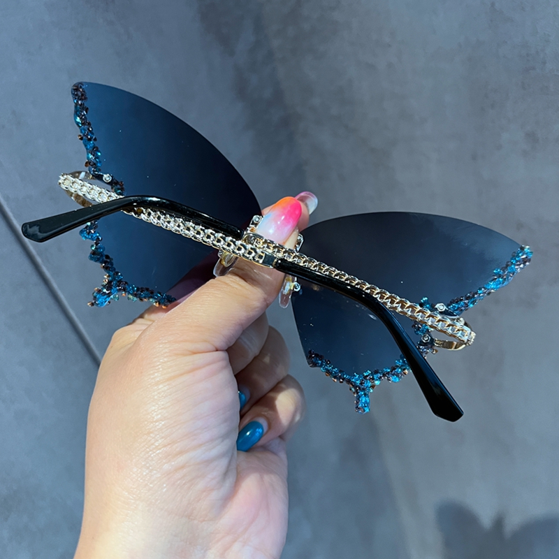 Luxury Diamond Butterfly Sungl - Vintage Fashion Y2K recension och pris