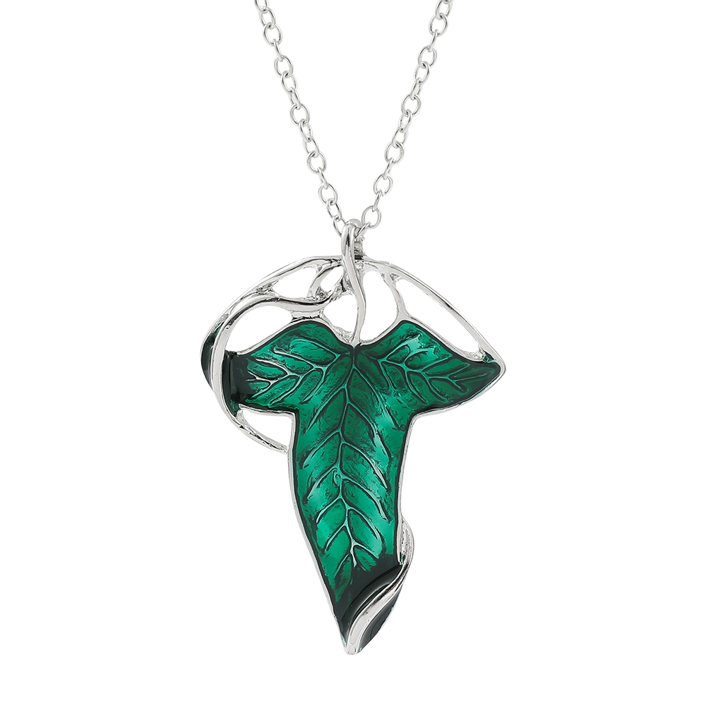 Vintage Green Leaf Pendant Nec - Vintage Fashion Aesthetic recension och pris