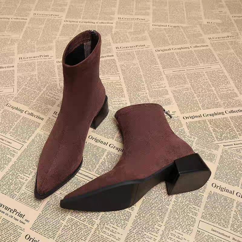 New Low Heel Women Mordern Ank - Vintage Fashion Aesthetic recension och pris