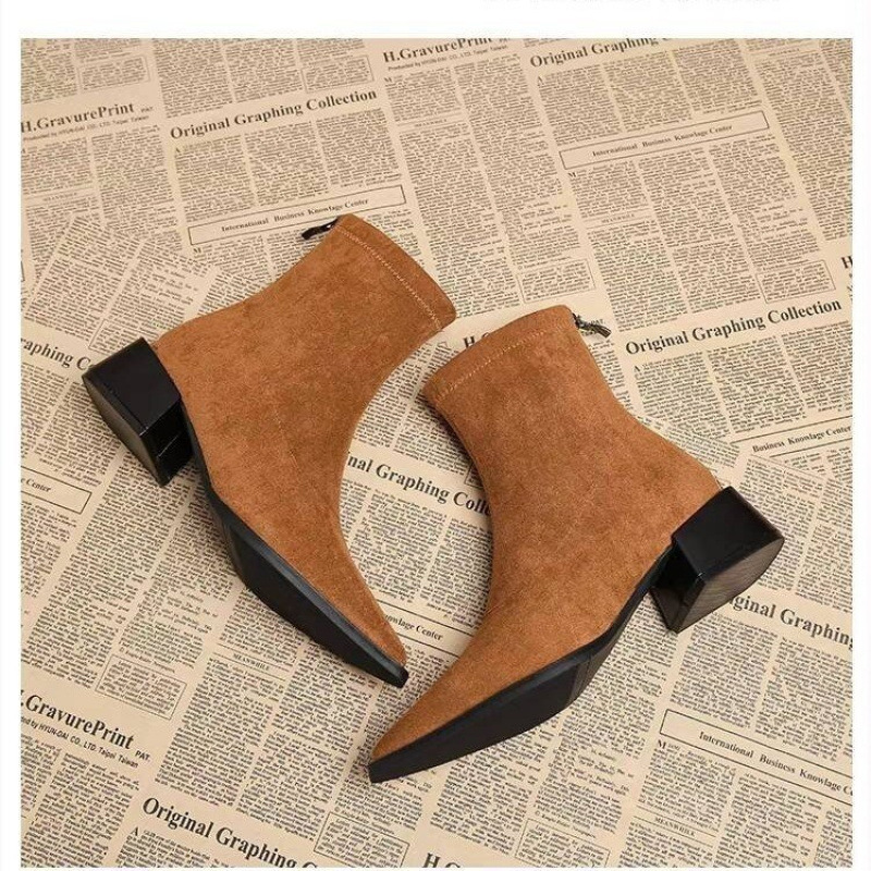 New Low Heel Women Mordern Ank - Vintage Fashion Aesthetic recension och pris