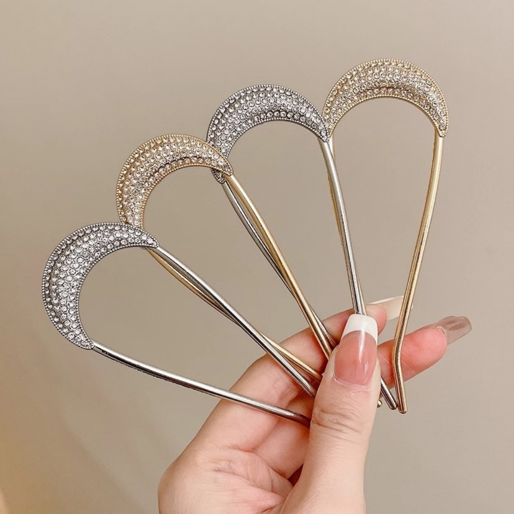 1/2pcs U-Shaped Crystal Hairpi - Vintage Fashion Shop recension och pris
