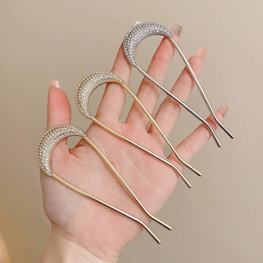 1/2pcs U-Shaped Crystal Hairpi - Vintage Fashion Shop recension och pris