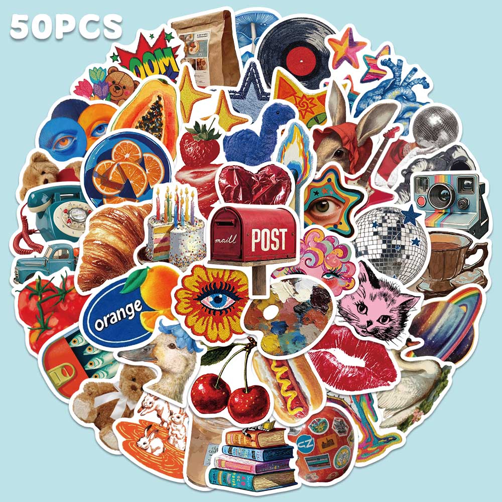 50pcs Vintage Y2K Sticker Fash - Vintage Fashion Labels recension och pris