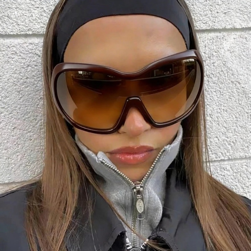 One Piece Oversized Y2K Sungla - Vintage Fashion Y2K recension och pris
