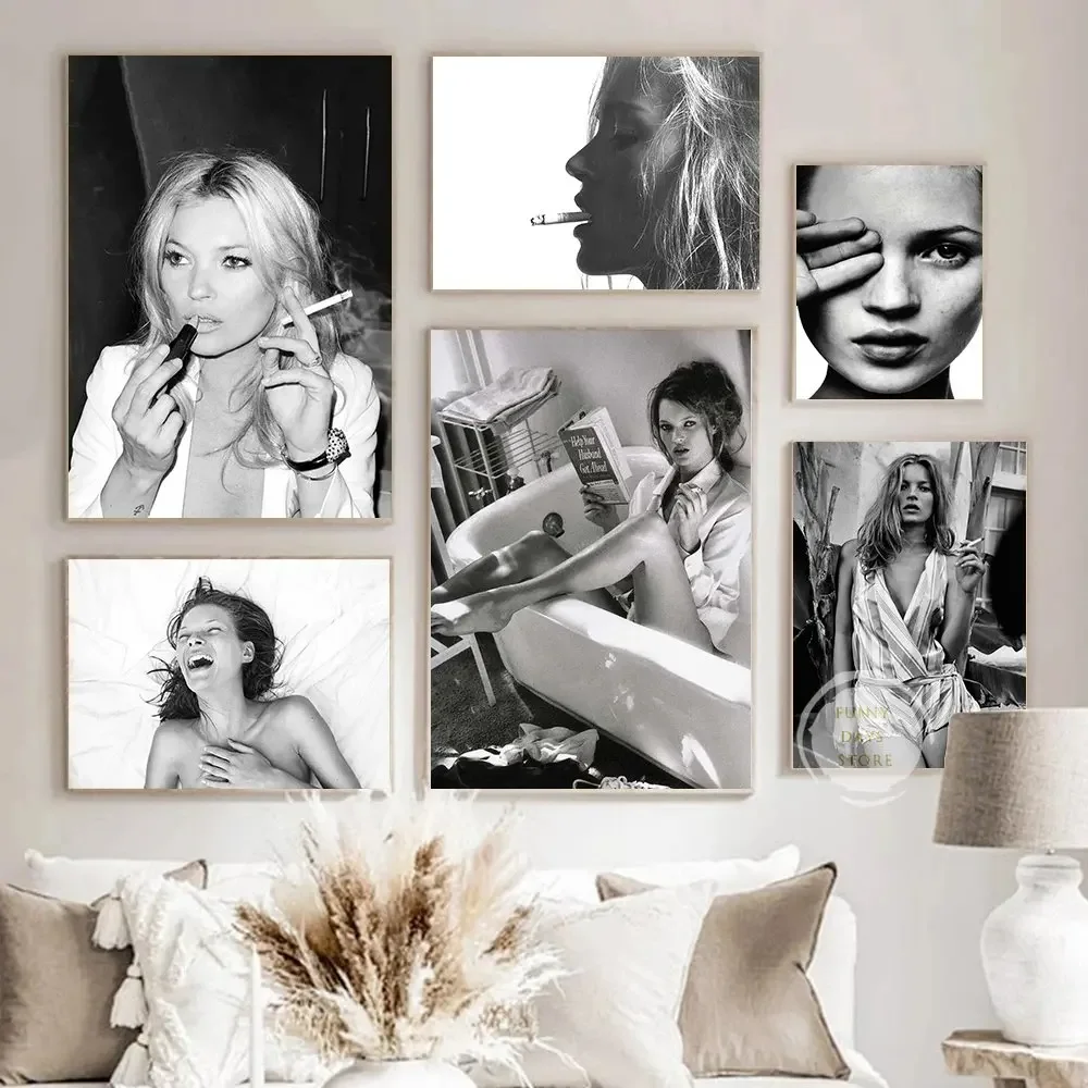 Vintage Sexy Supermodel Kate M - Vintage Fashion Prints For Wall recension och pris