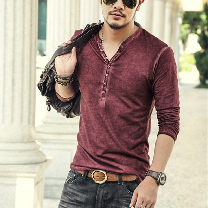 Vintage Distressed Men's V-Nec - Vintage Fashion Looks recension och pris
