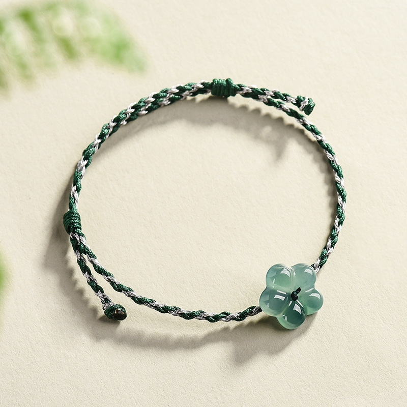 Burmese Jadeite Flower Bracele - Vintage Women Fashion recension och pris