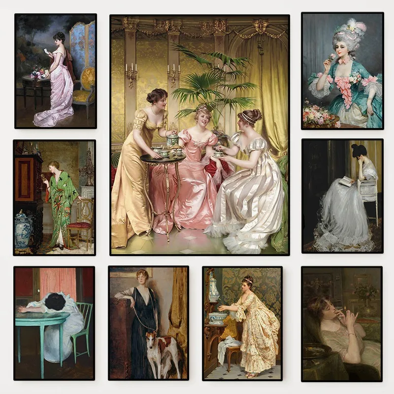 The Renaissance Women Portrait - Vintage Fashion Prints For Wall recension och pris