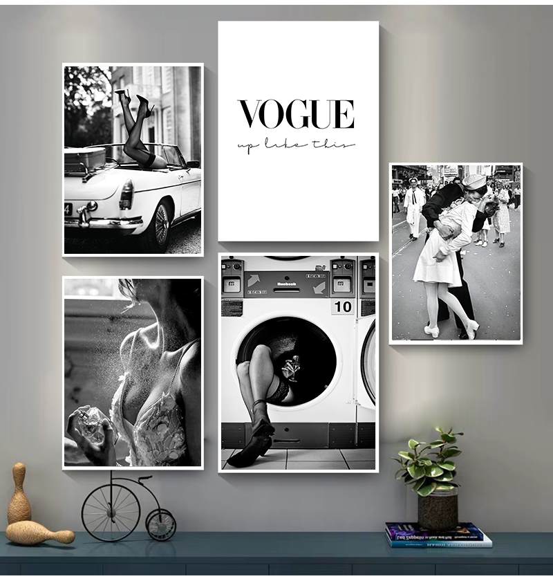 Woman Pictures for Living Room - Vintage Fashion Sketches recension och pris