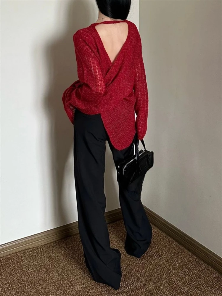 Y2K See-Through Knitted Women' - Vintage Fashion Y2K recension och pris