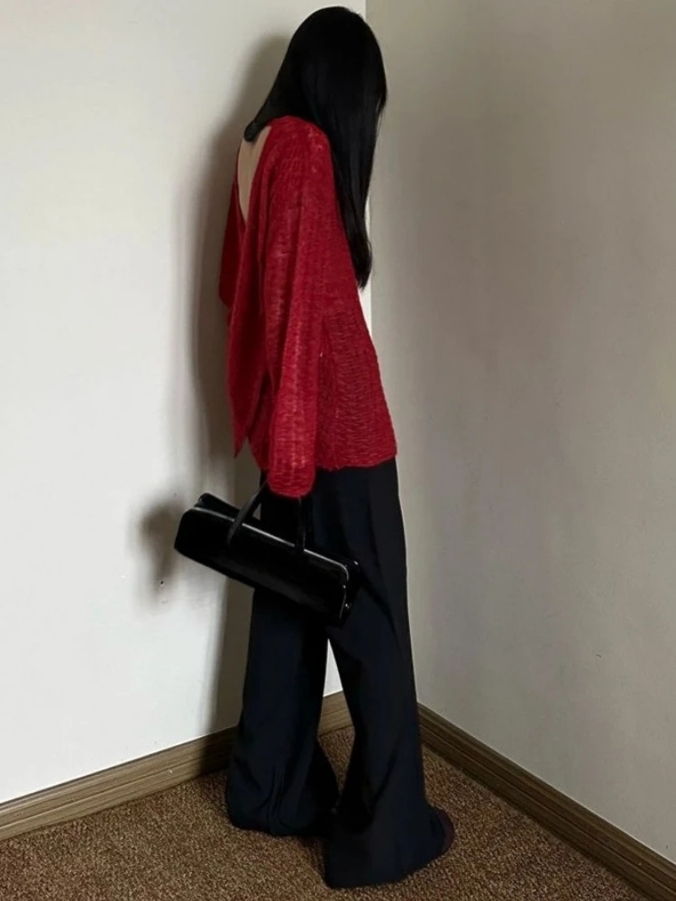 Y2K See-Through Knitted Women' - Vintage Fashion Y2K recension och pris