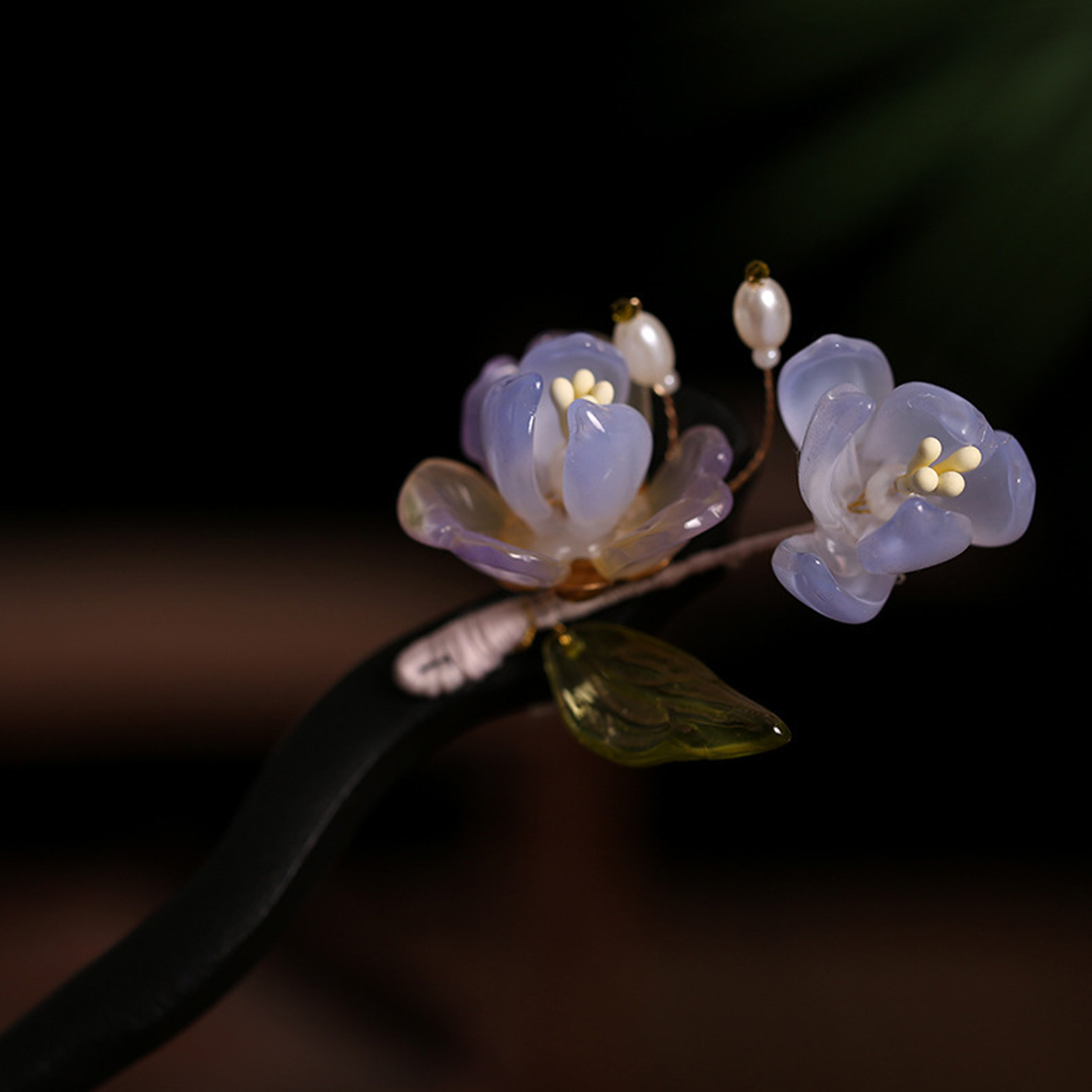 Vintage Wooden Flower Hairpin  - Vintage Fashion Shop recension och pris
