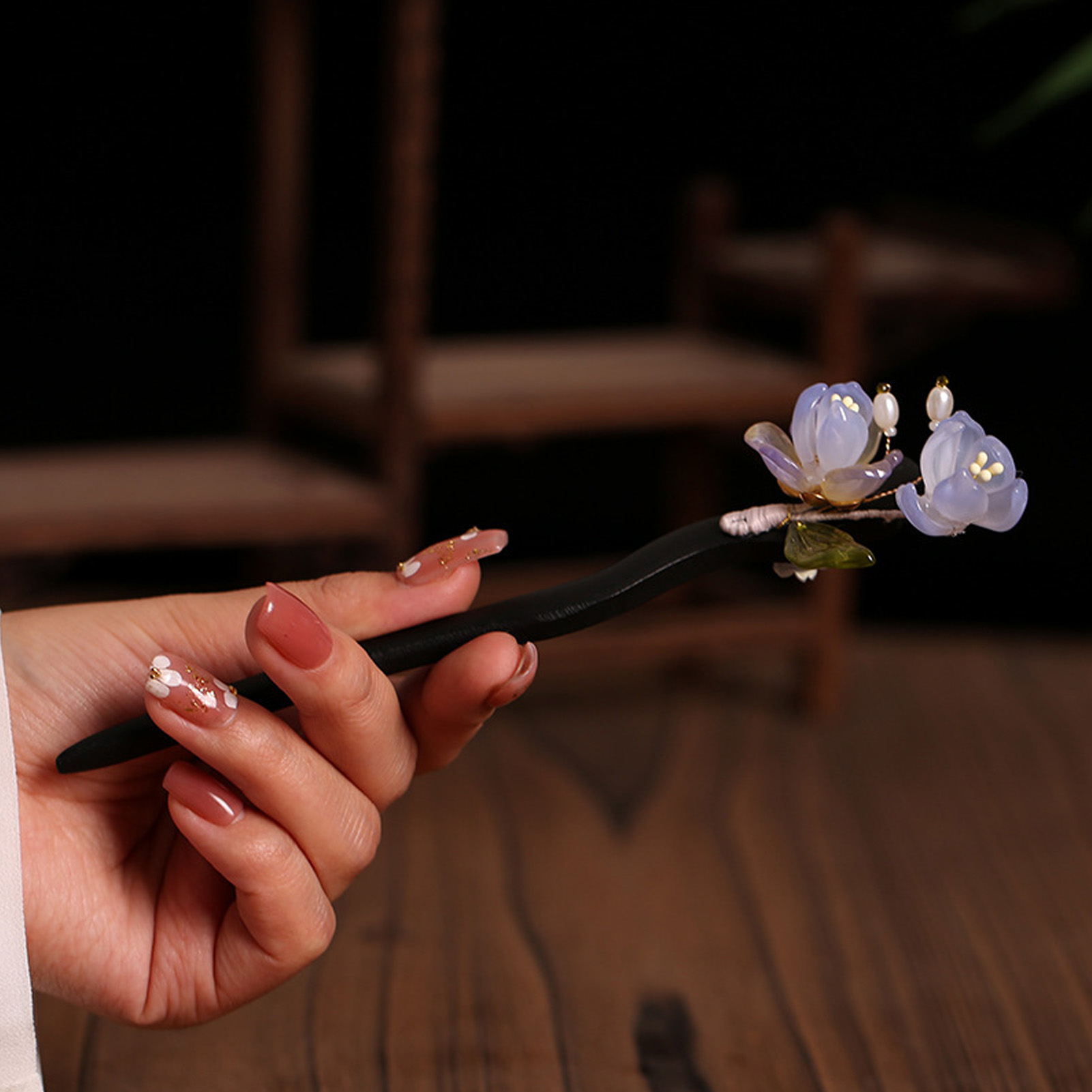 Vintage Wooden Flower Hairpin  - Vintage Fashion Shop recension och pris