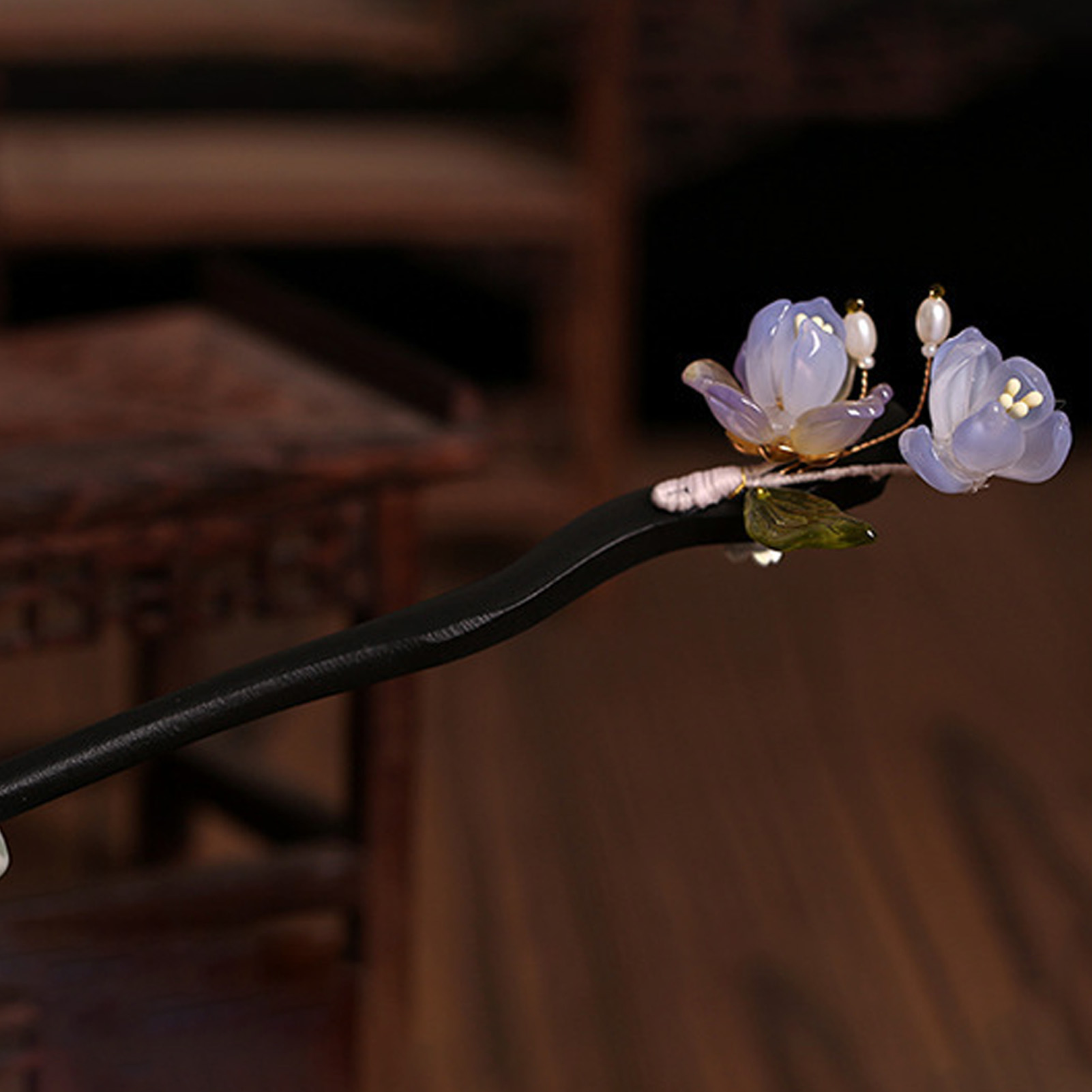 Vintage Wooden Flower Hairpin  - Vintage Fashion Shop recension och pris