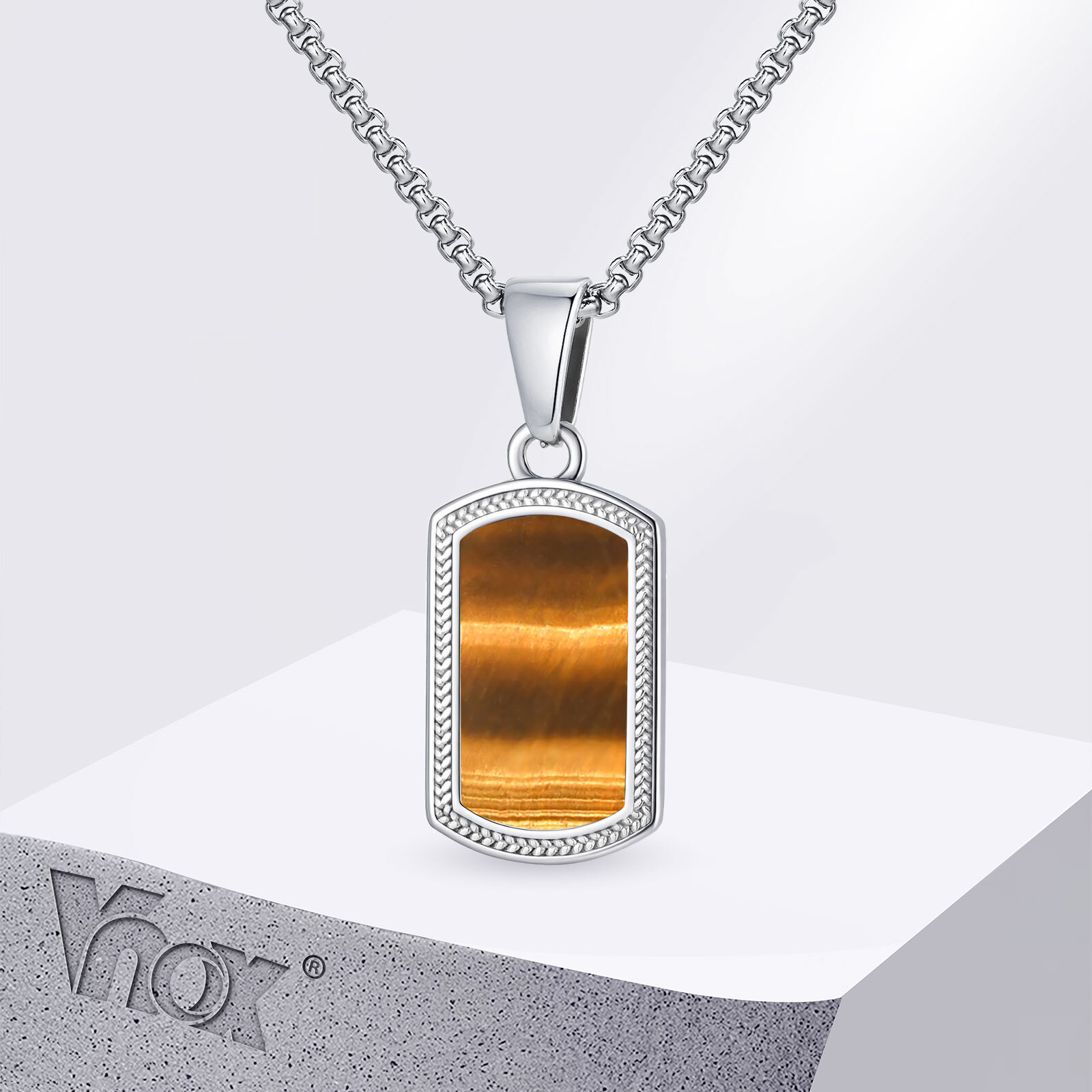Vnox Stainless Steel Tiger Eye - Vintage Fashion Labels recension och pris